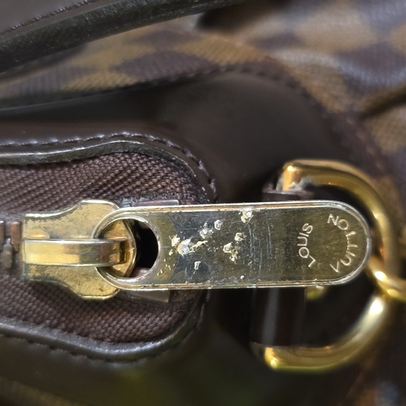 Louis Vuitton Trevi PM Damier Ebene Brown Top Handle Shoulder Bag Authentic COA - Picture 8 of 16